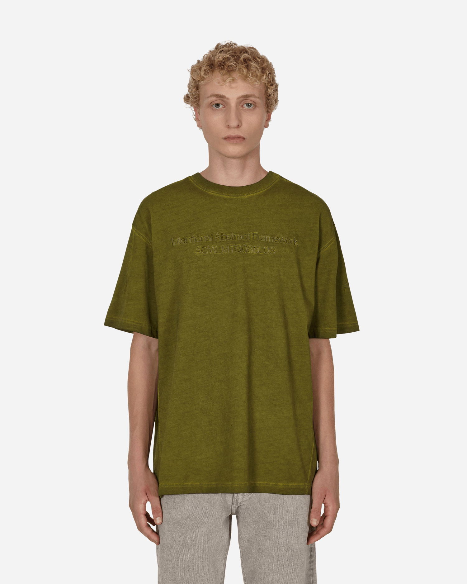 Tričko A-COLD-WALL* Overdye T-Shirt Zelené | ACWMTS088 MLGR, 0
