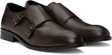 Oblečenie BOSS Leather Monkstraps with Flexible Sole Hnedá | 50536161, 3