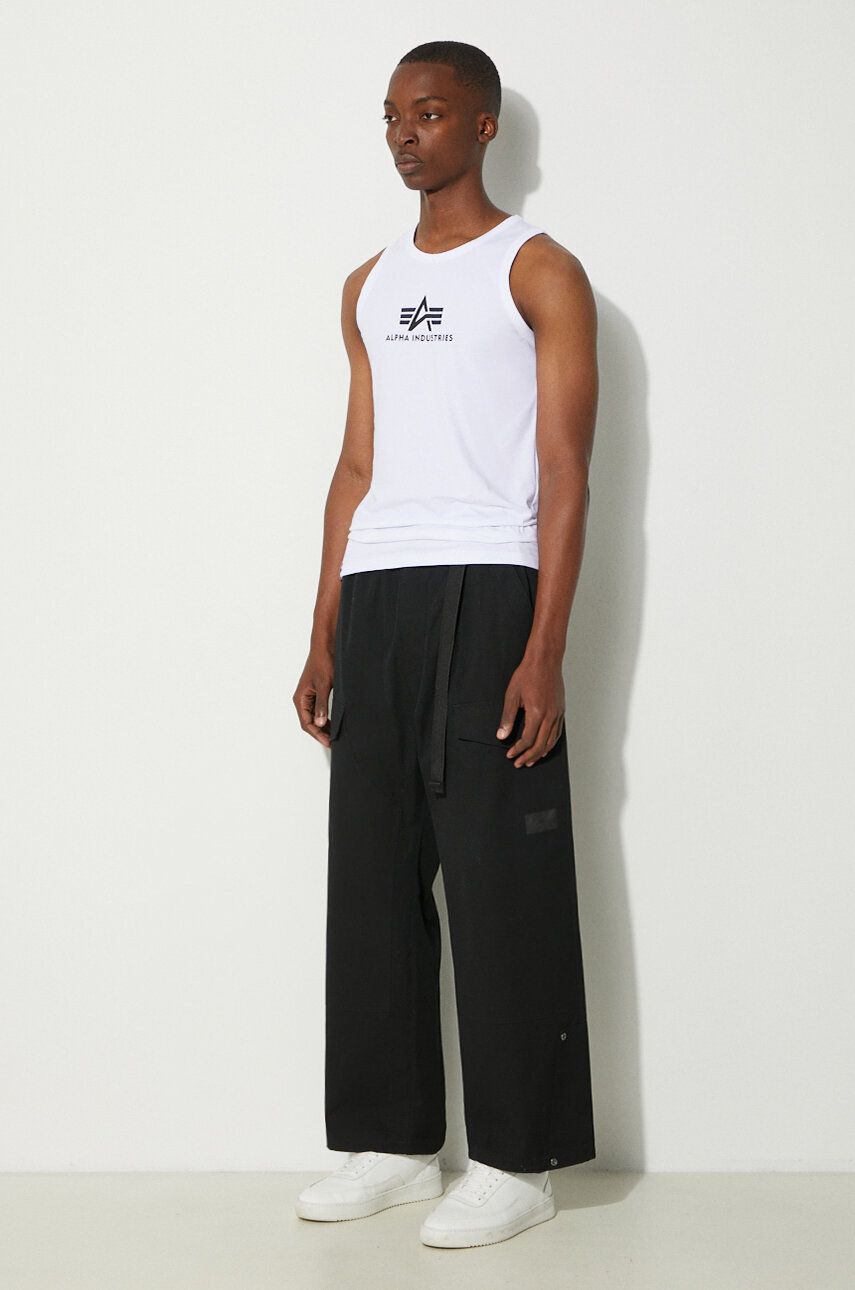 Tielko Alpha Industries Logo Print Tank Top Biela | 126566.09, 1