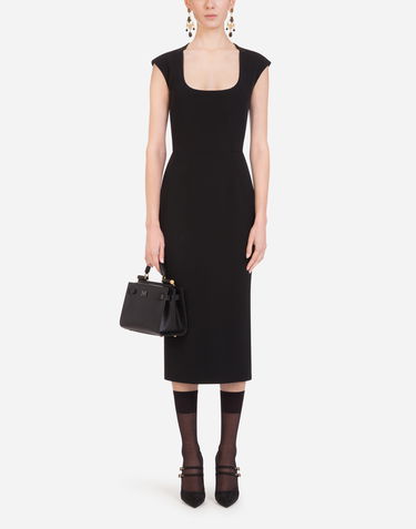 Šaty Dolce & Gabbana Cady Longuette Dress Čierna | F6I8GTFURDVN0000, 1