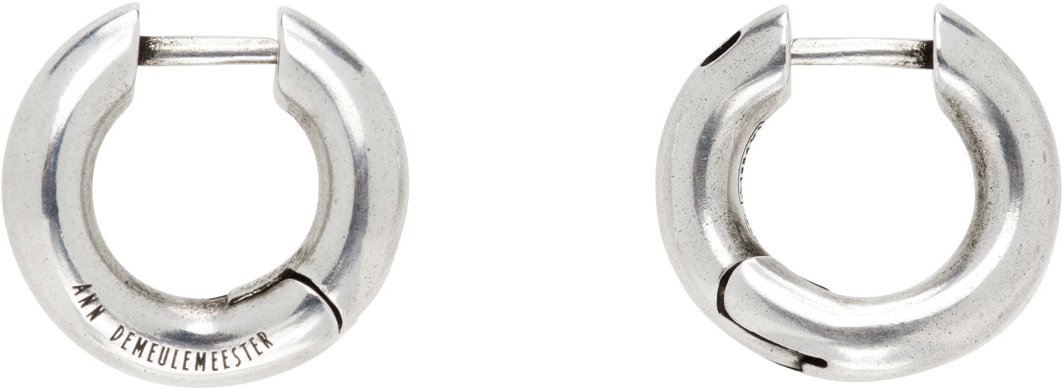Náušnice Ann Demeulemeester Ann Demeulemeester Mariela Anatomic Silver Loop Earrings Metalická | 2520-W-JE07-JW020-070, 0
