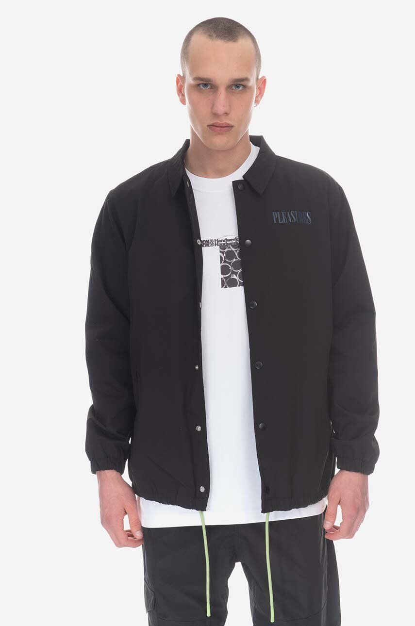 Vetrovka Pleasures Coach Jacket Čierna | P23SP005, 0