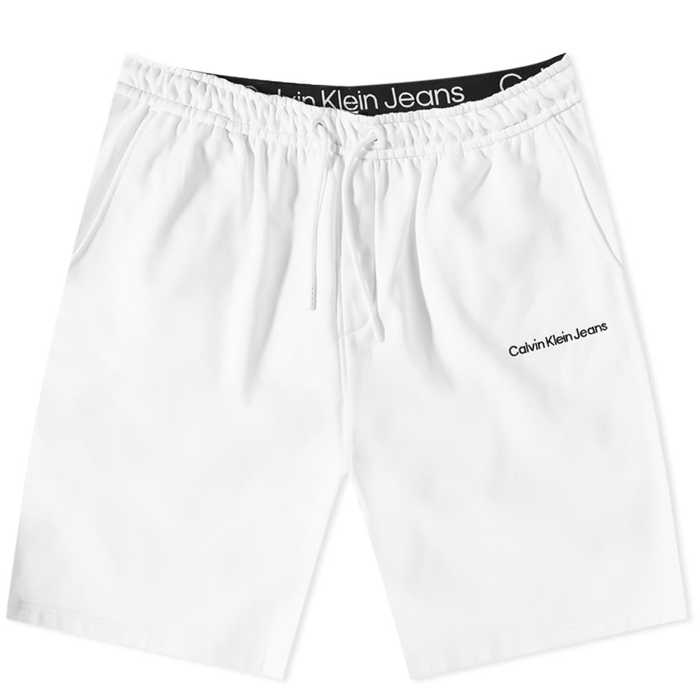 Šortky CALVIN KLEIN Institutional Sweat Short Biela | J30J322916YAF, 0