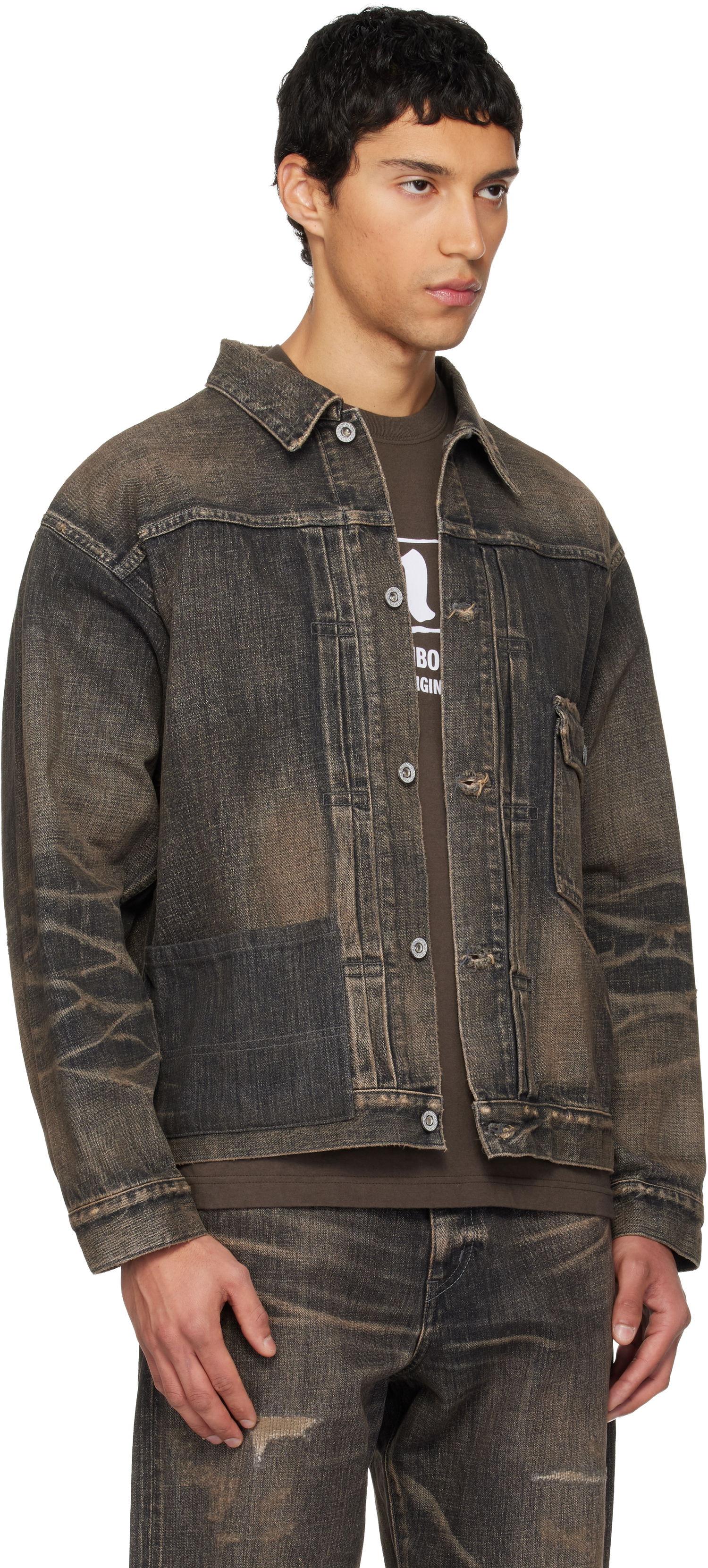 Bunda Neighborhood Denim Type-1 Jacket Hnedá | 252XBNH-JKM02, 1