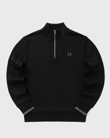 Mikina Fred Perry Half Zip Sweatshirt Čierna | M3574-S77, 1