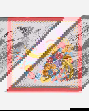 Šál KAPITAL Bandana with Fruit and Figures Print Červená | EK-625BAA PINK, 0