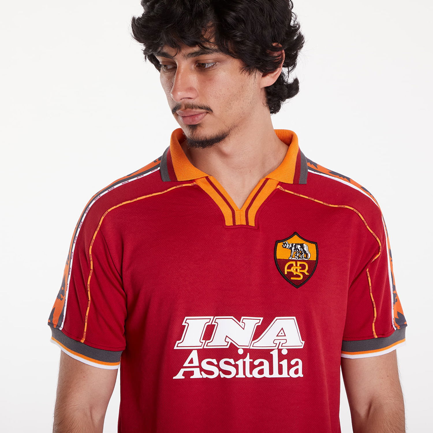 Dres COPA AS Roma 1998 - 99 Retro Football Shirt Červená | 378-005, 1
