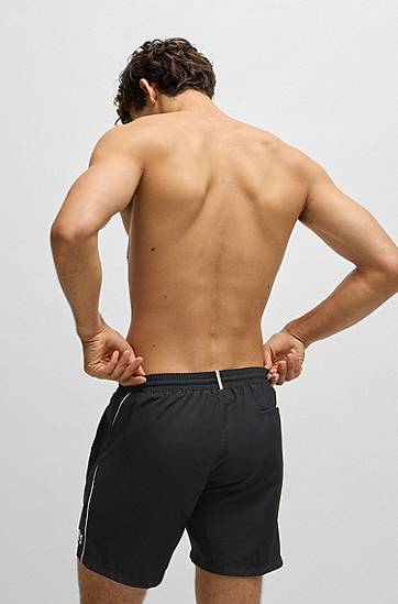 Plavky BOSS BOSS Quick-Drying Swim Shorts with Contrast Details Čierna | 50514429, 1