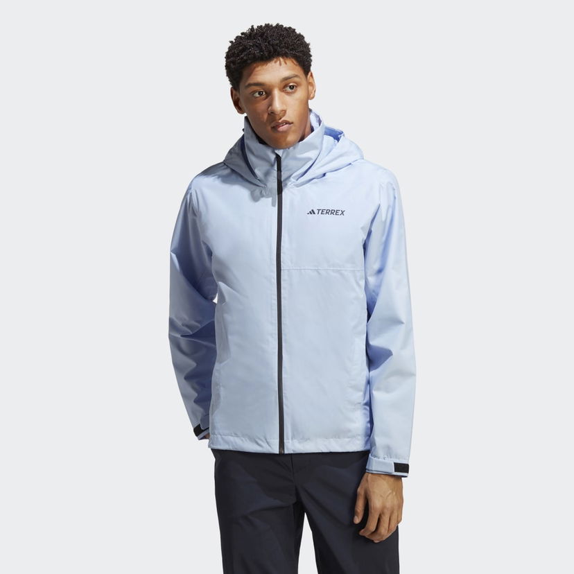 Vetrovka adidas Performance Terrex Multi RAIN.RDY 2-Layer Rain Jacket Tyrkysová | HZ1380