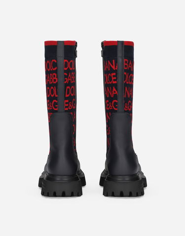 Tenisky a topánky Dolce & Gabbana Knit Logo Boots Navy | D11255AQ59089919, 2