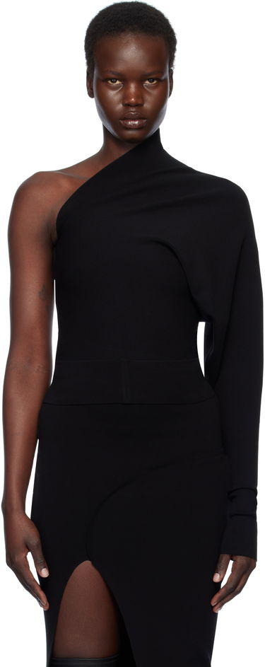Šaty Rick Owens Rick Owens Hollywood One Shoulder Asymmetrical Top Čierna | RP01E7691 KST, 0