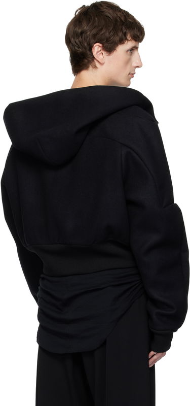 Bomber bunda Rick Owens Rick Owens Concordians Cropped Hooded Flight Bomber Jacket Čierna | RU02E1761 WSF, 2