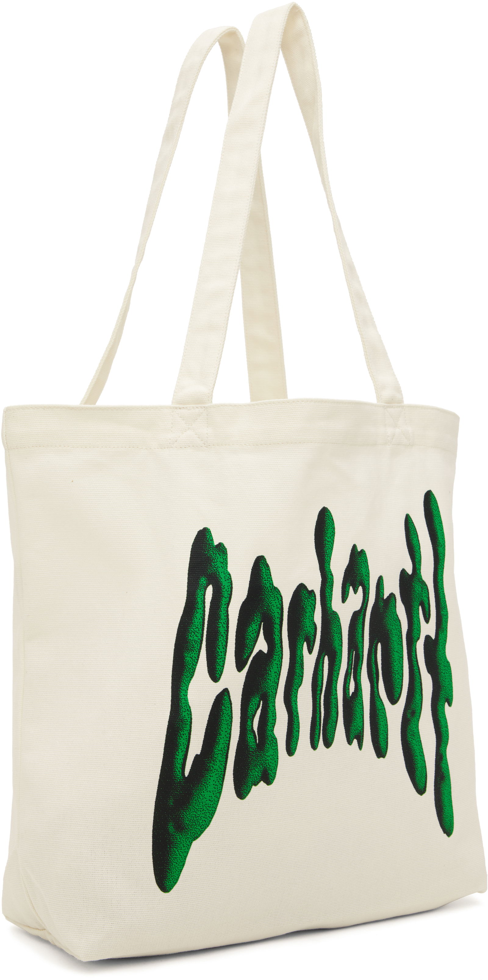 Black Canvas Tote Bag with Graphic Pins Print