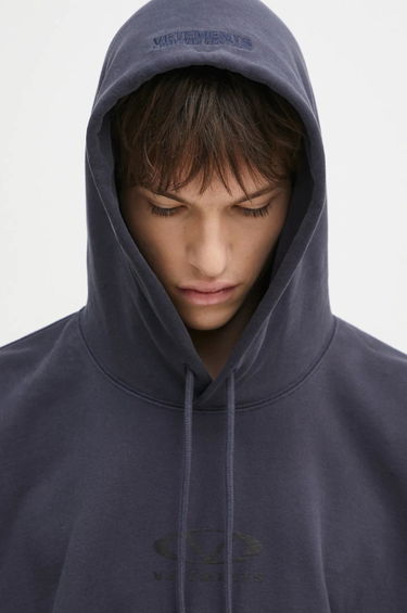 Mikina VETEMENTS Oval Logo Cropped Boxy Hoodie Šedá | UA66HD600N, 3