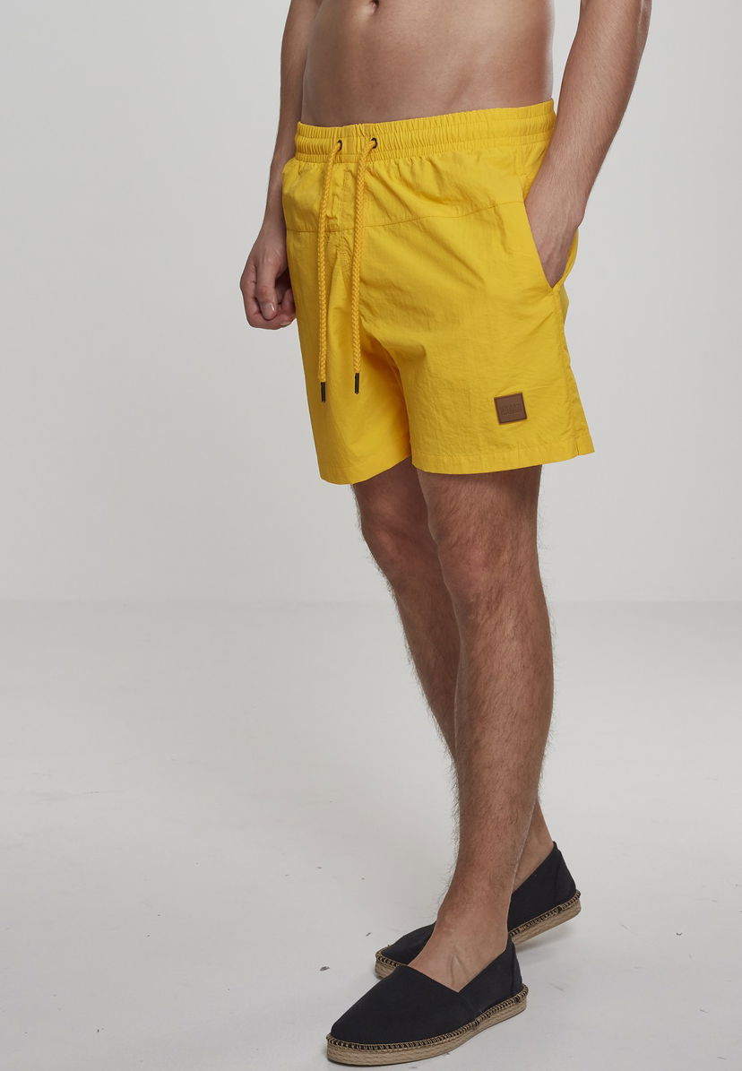 Plavky Urban Classics Block Swim Shorts Žltá | TB1026-01148