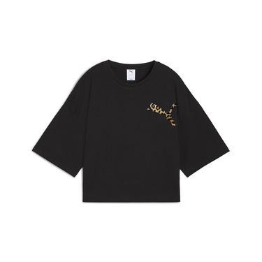 Crop Top Puma Leo Luxe Oversized Cropped T-Shirt Čierna | 632337_01, 5