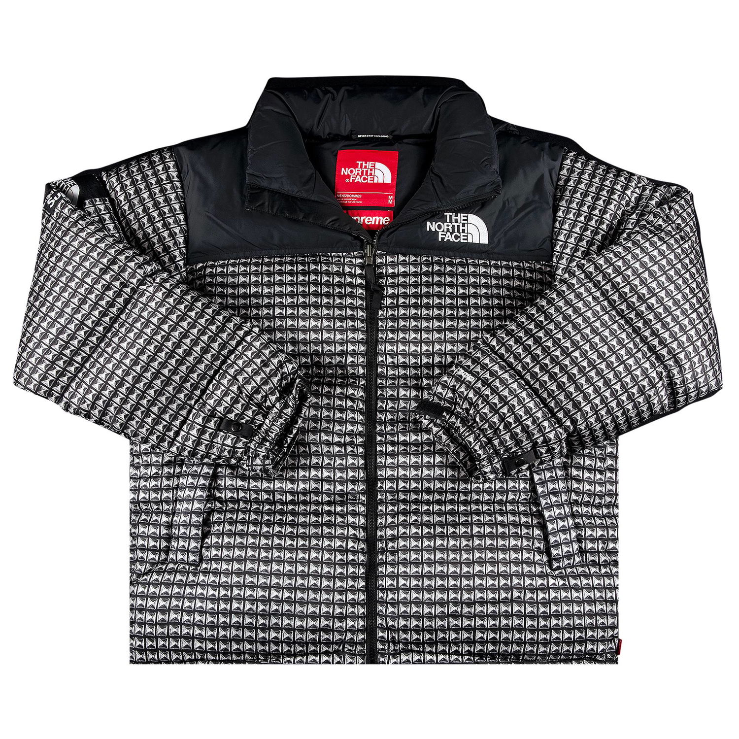 Prešívaná bunda Supreme The North Face x Studded Nuptse Jacket Čierna | SS21J6 BLACK, 1