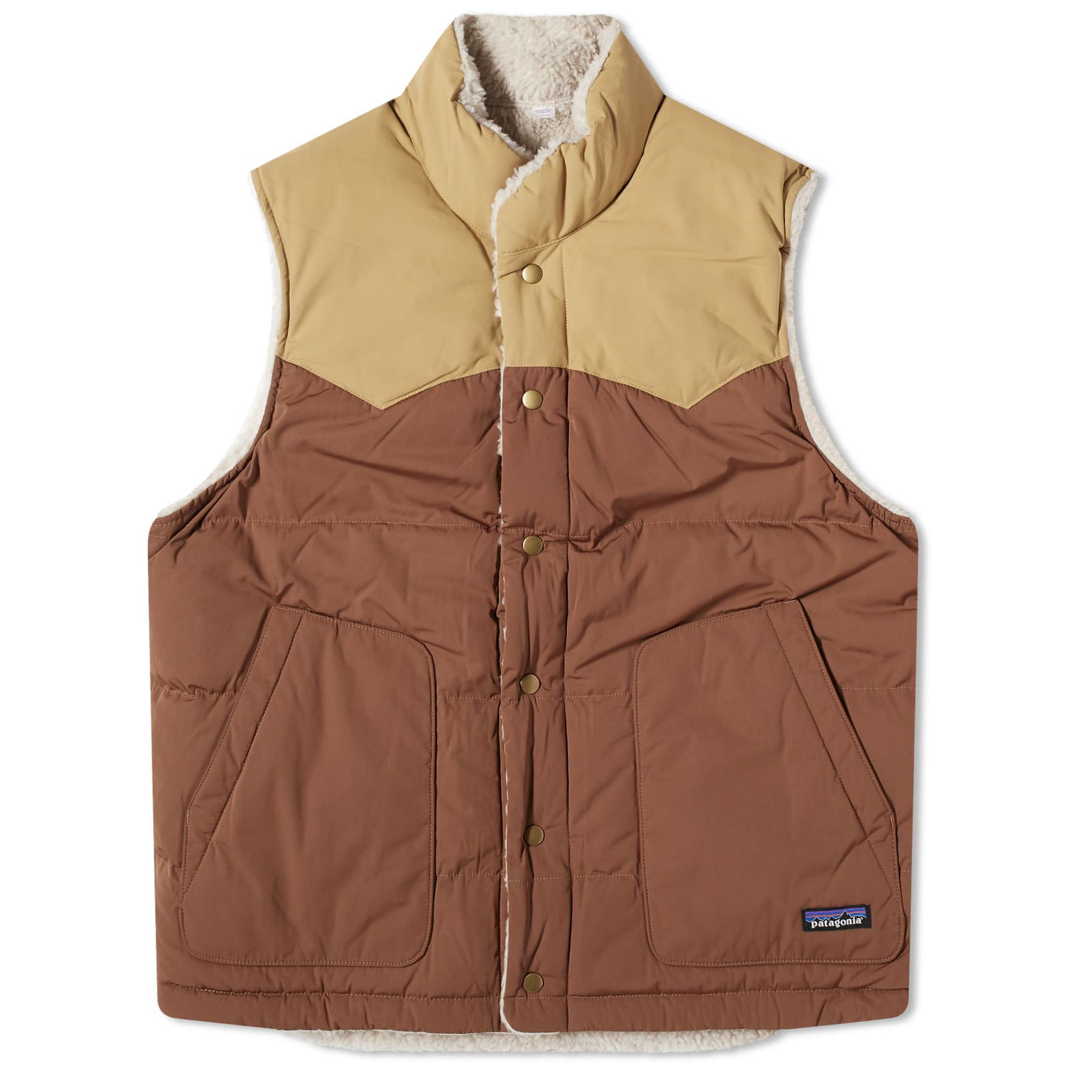 Vesta Patagonia Reversible Bivy Down Vest Hnedá | 27588-MEBN, 0