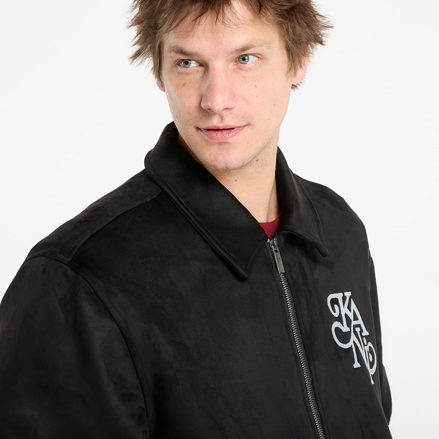 Bomber bunda Karl Kani Legacy Faux Suede Bowling Jacket Čierna | PD00008935, 1