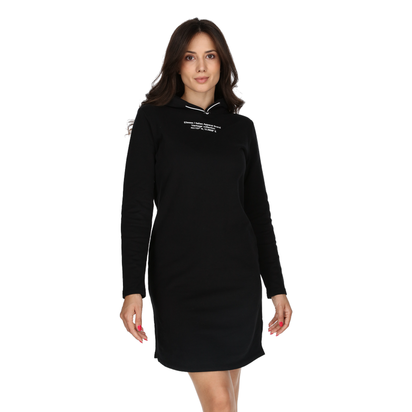 Šaty Ellesse Heritage Hoodie Dress Čierna | ELA223F901-01