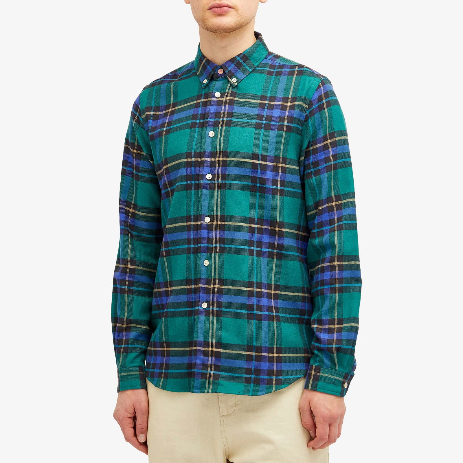Paul Smith Checked Long Sleeve Shirt, Size Large