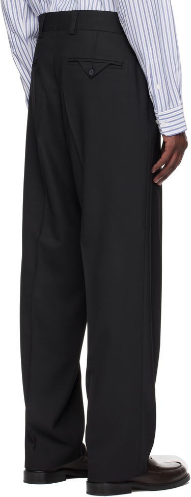 Nohavice BOSS Modern-Fit Stretch Twill Trousers with Front Crease Čierna | 50538671, 3
