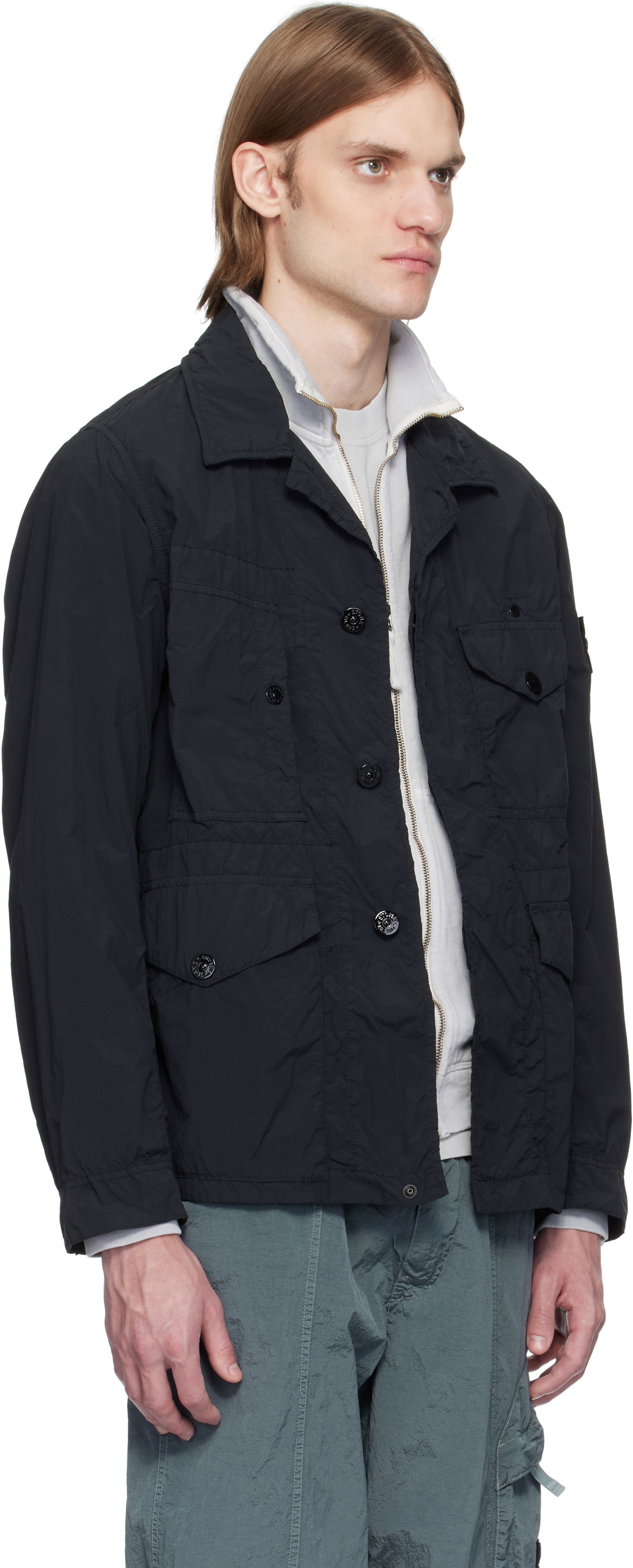 Vetrovka Stone Island Stone Island Nylon Ghost Jacket Čierna | K1S15 4100033 S00F6, 1