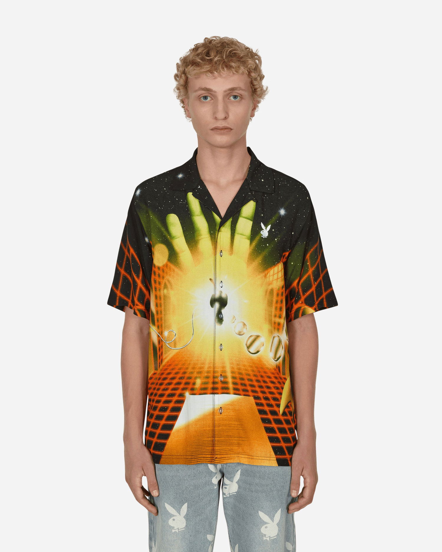 Košeľa Pleasures Playboy Solar Button Down Shirt Oranžová | P22PB026 ORANGE, 1
