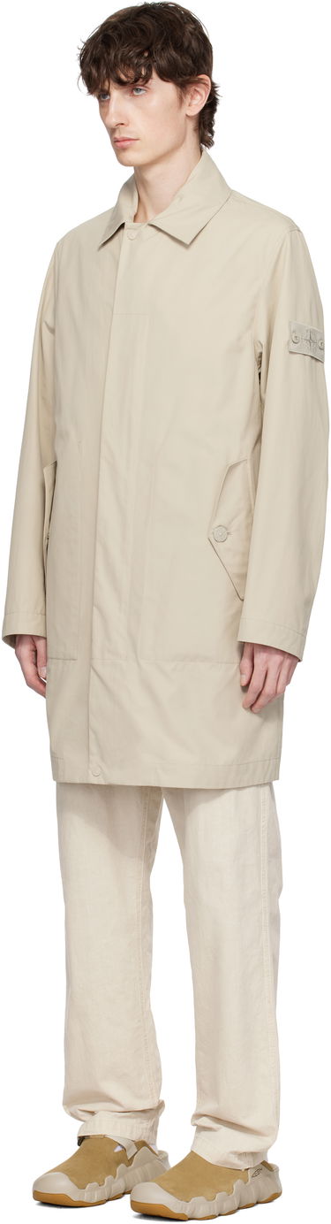 Pláštenka Stone Island Stone Island Weatherproof Cotton Canvas Coat Béžová | K1S15 7100004 S00F1, 3