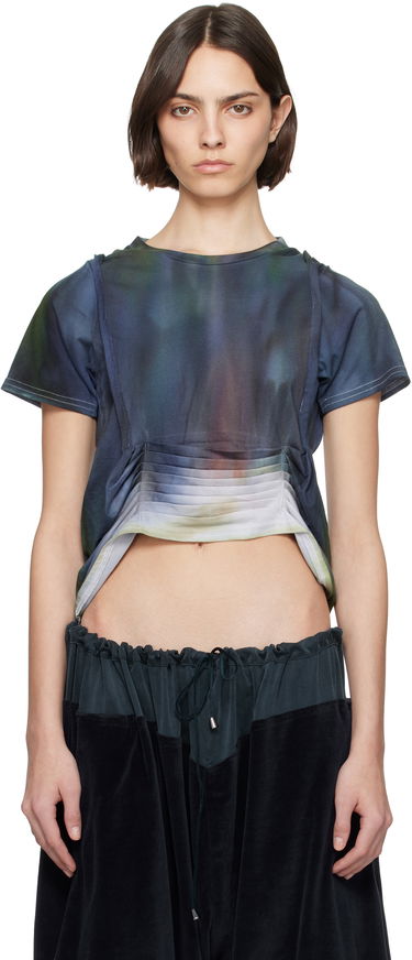 Crop Top Collina Strada Collina Strada Hazel Tie-Dye Cropped T-Shirt Modrá | XX3059, 0