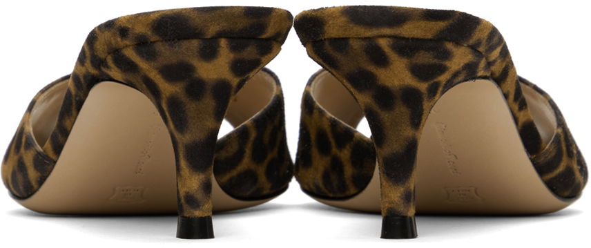 Doplnky Gianvito Rossi Gianvito Rossi Elle 55 Suede Leopard Print Mules Hnedá | G15110.55RIC.CMD, 1