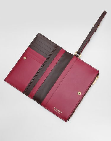 Peňaženka Dolce & Gabbana Dolce & Gabbana Calfskin Passport Holder with DG Logo Vínová | BI3336A9M758K384, 3