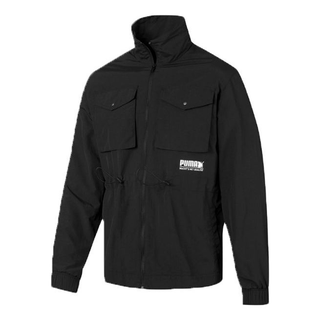 Vetrovka Puma Alphabet Logo Stand Collar Jacket Čierna | 596861-01, 0