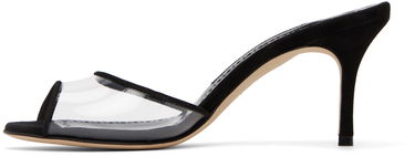 Doplnky Manolo Blahnik Manolo Blahnik Jadifa PVC Heeled Mules Čierna | 422-1418, 2