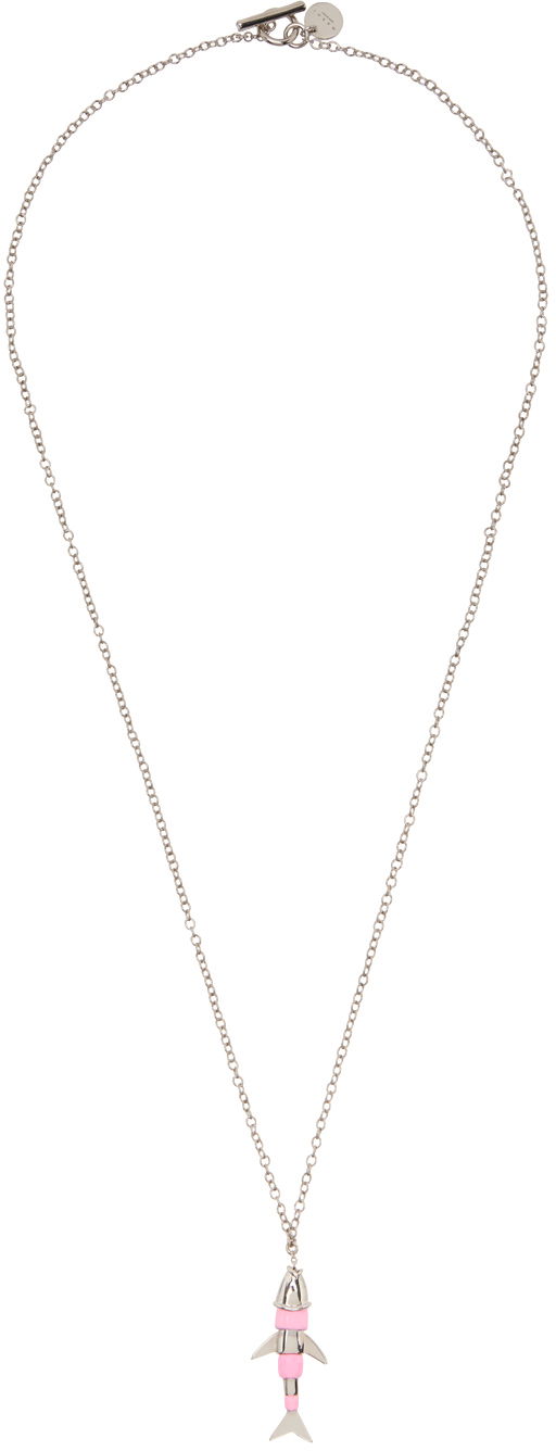 Náhrdelník Marni Fish Charm Necklace Šedá | COZB0107A0 M2000, 0