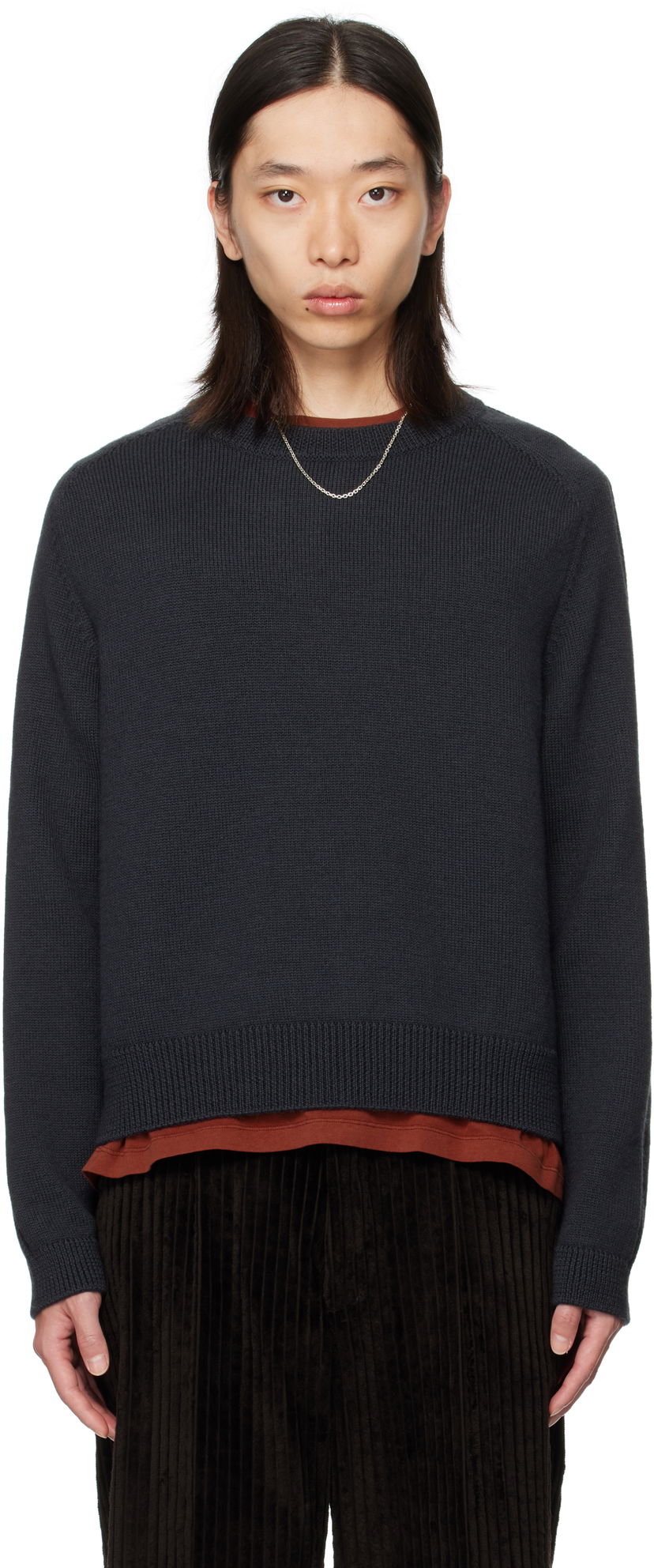 Sveter OUR LEGACY OUR LEGACY True Roundneck Sweater Navy | M4253TO