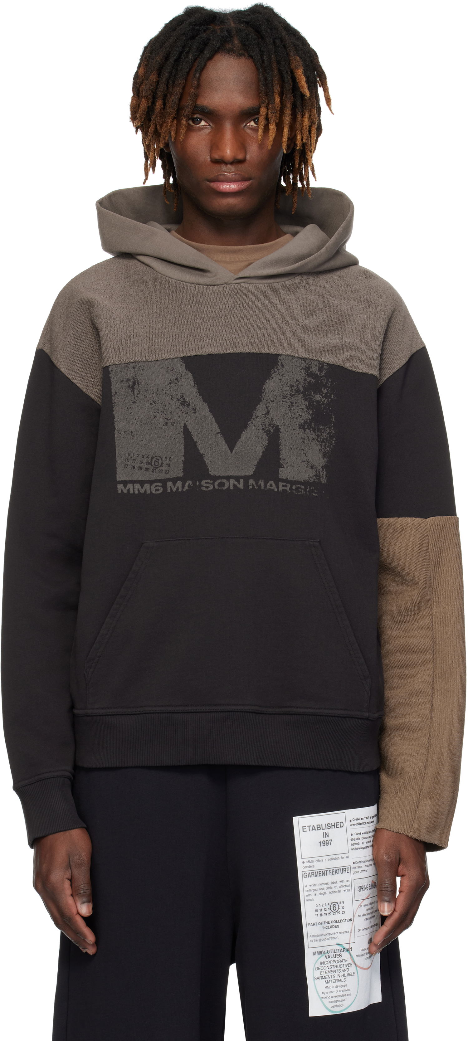 Mikina Maison Margiela MM6 Maison Margiela Washed Hoodie Hnedá | SH0GU0025 MTJ016, 0