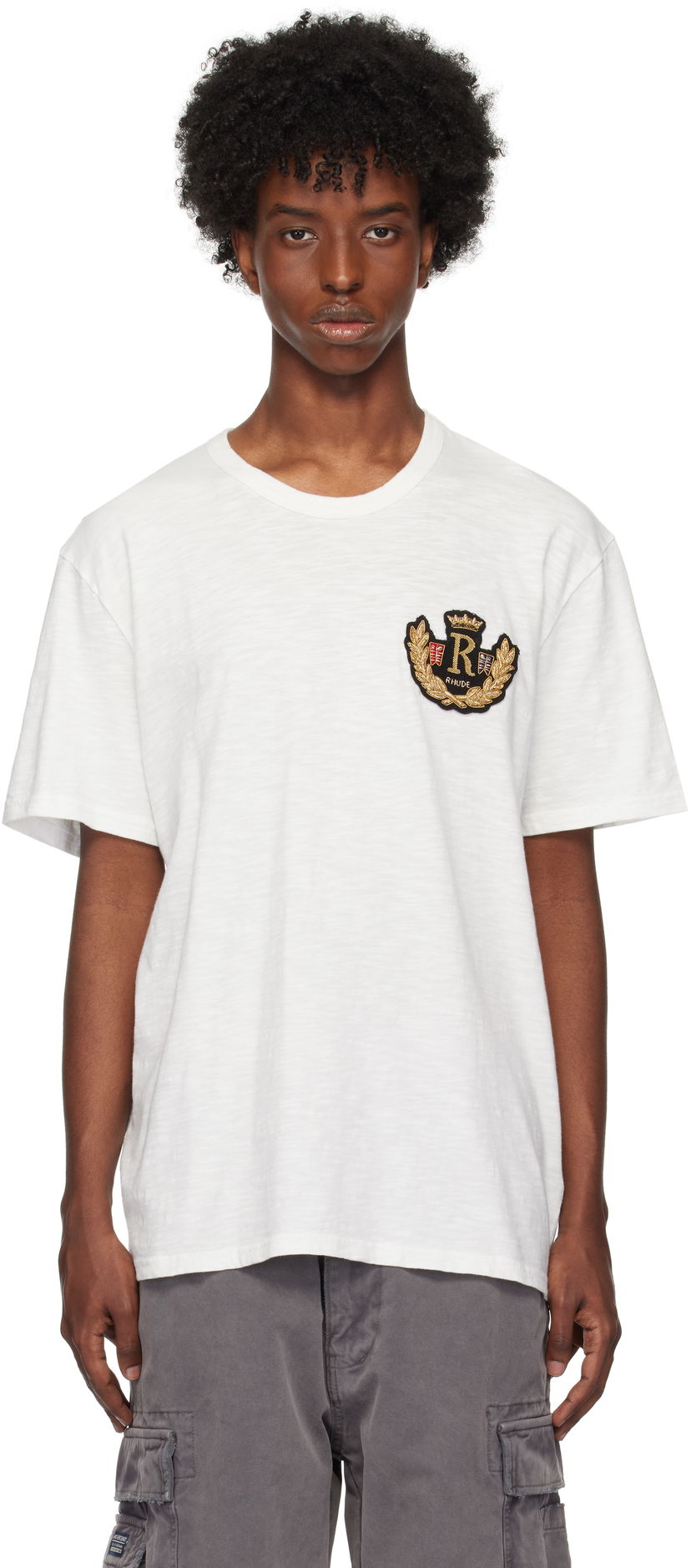 Tričko Rhude Crest T-shirt Biela | RHFW24TT12012