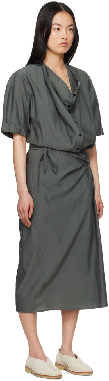 Šaty LEMAIRE Lemaire Wrap Midi Dress Zelené | DR1068 LF1209, 1