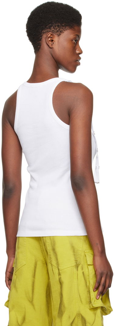 Tielko The Attico Attico Studded Tank Top Biela | 241WCT229 J038, 2