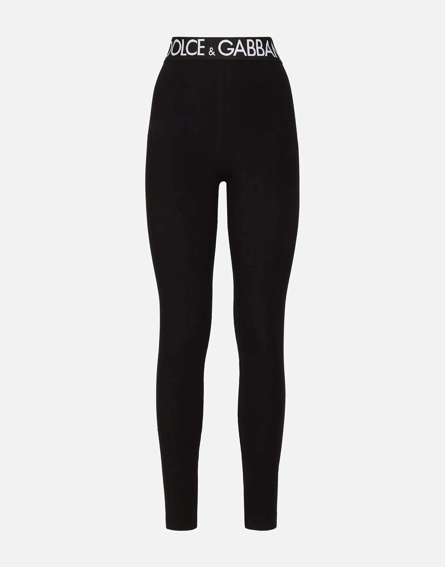 Legíny Dolce & Gabbana Dolce & Gabbana Jersey Leggings With Branded Elastic Čierna | FTB5TTFUGFJN0000, 0