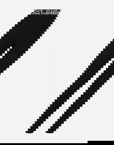 Legíny Dolce & Gabbana Dolce & Gabbana Jersey Leggings With Branded Elastic Čierna | FTB5TTFUGFJN0000, 0