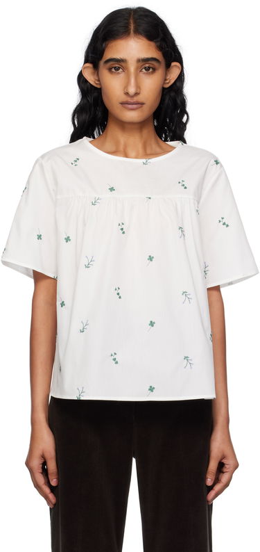 Tričko Max Mara Weekend Max Mara Edita Floral Embroidered Top Biela | 2515941072600, 0