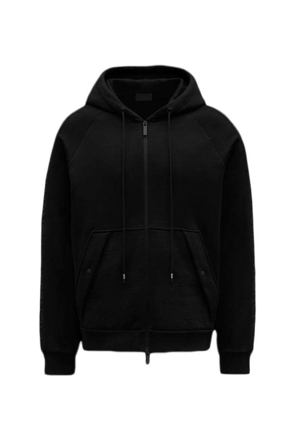 Mikina Moncler Logo Full Zipped Hoodie Čierna | G20918G00010899FL999, 0
