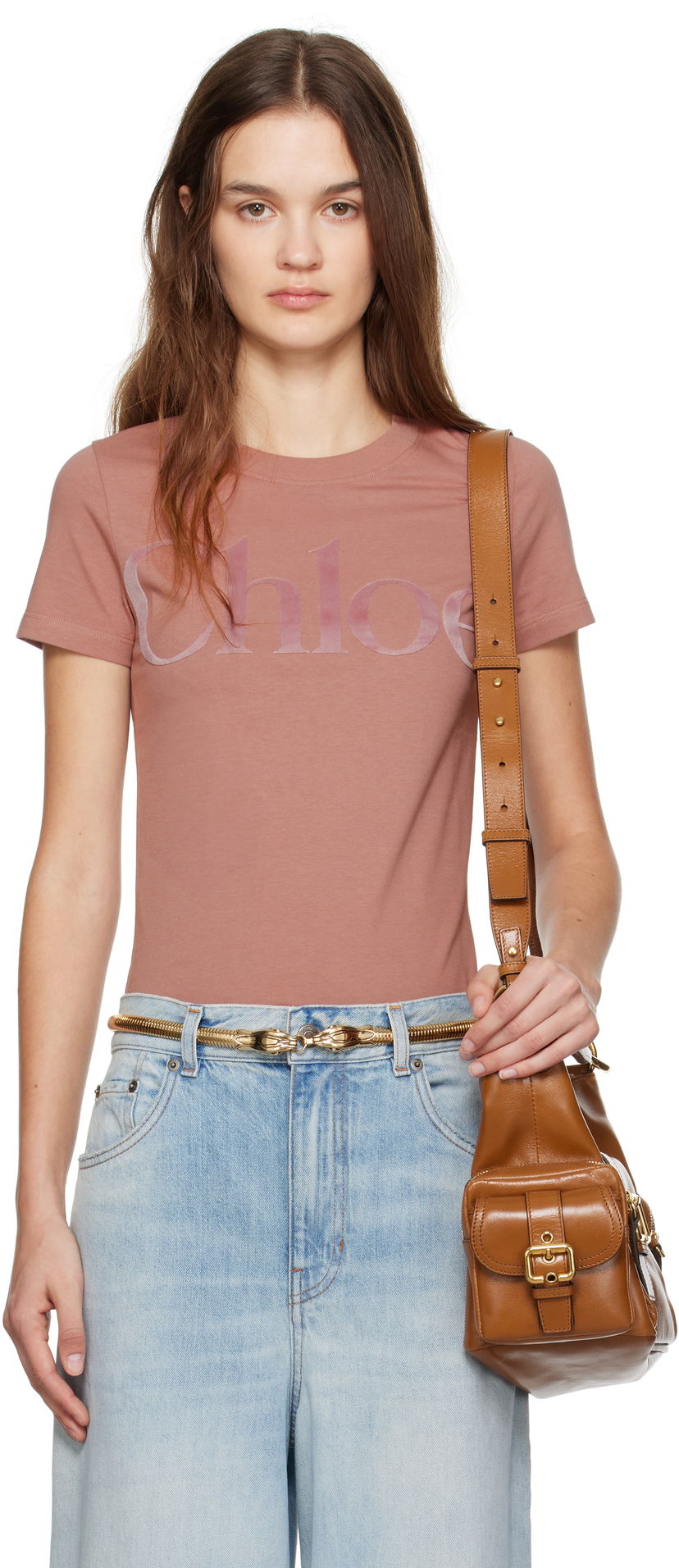 Tričko CHLOÉ Fitted T-shirt Ružová | CH24WJH03184