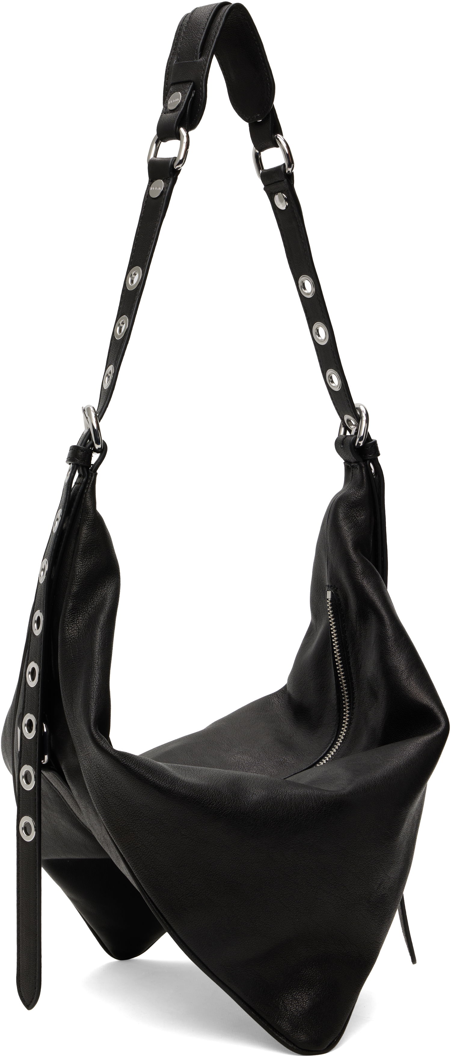 Taška cez rameno BY FAR BY FAR Trayana Washed Leather Shoulder Bag Čierna | MWBSB063LL034BK001PL, 1