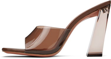Tenisky a topánky Amina Muaddi Brigitte Glass Heeled Sandals Hnedá | BRIGITTE GLASS SLIPPER PVC, 2