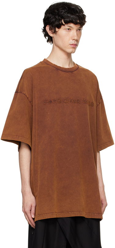 Tričko Feng Chen Wang Feng Chen Wang Washed Logo T-Shirt Hnedá | FUF18TS07, 1