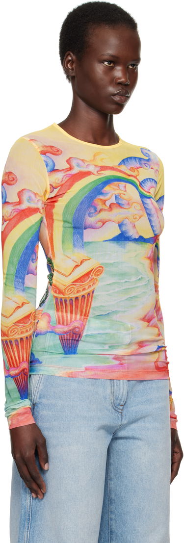 Tričko Casablanca Printed Mesh T-Shirt Žltá | WPS25-JTP-333-01, 1