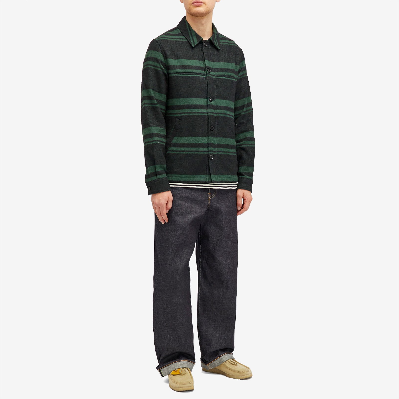 Paul Smith Men's Long Sleeve Flannel Overshirt, Size Medium